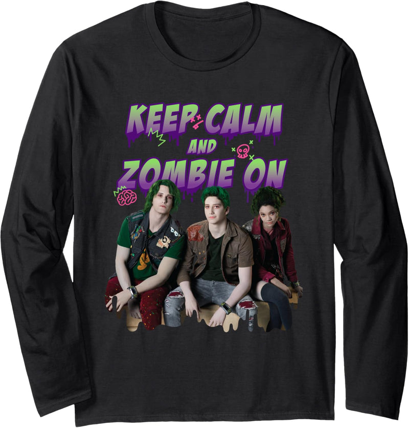 Disney Channel Zombies 2 Keep Calm and Zombie On Langarmshirt