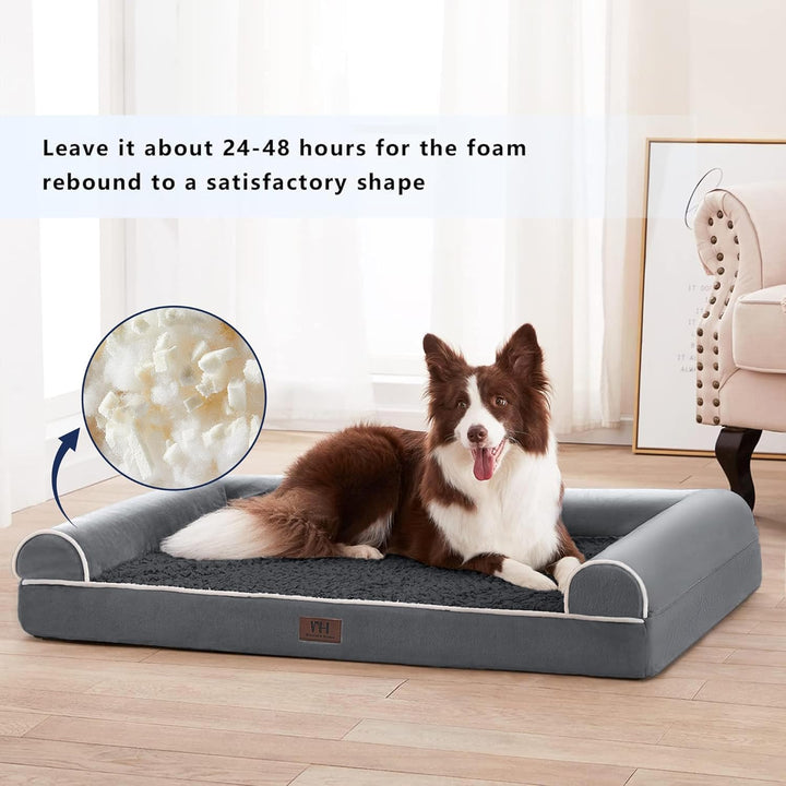 WESTERN HOME Orthopädisches Hundebett mittelgrosse Hunde hundesofa Hundecouch Bettchen mit Hoher Ran