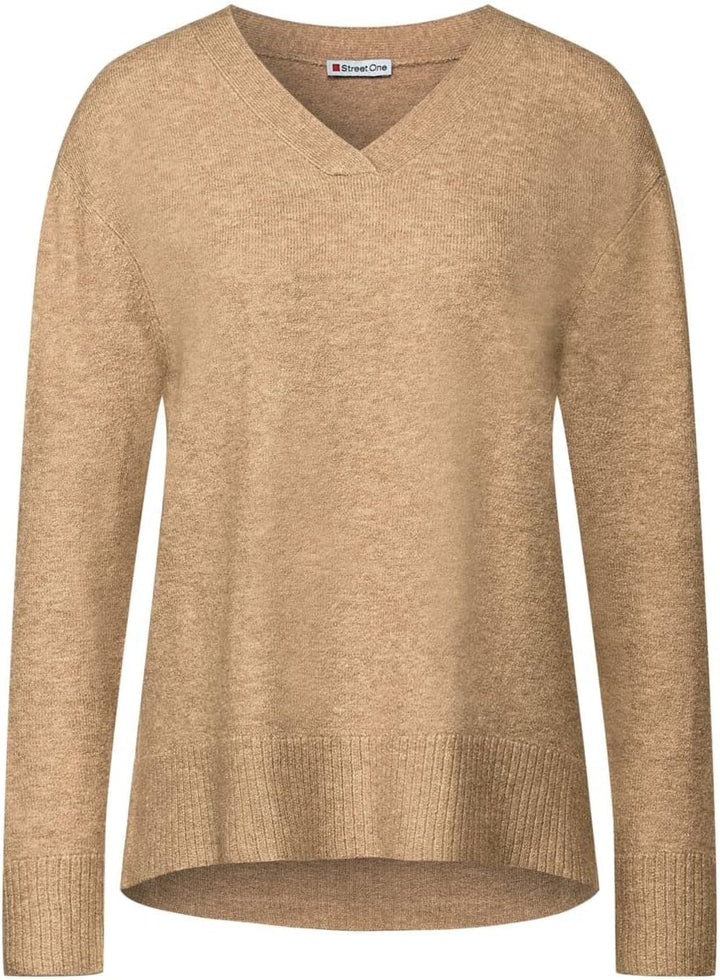 Street One Damen Strickpullover 36 Mid Cream Melange, 36 Mid Cream Melange