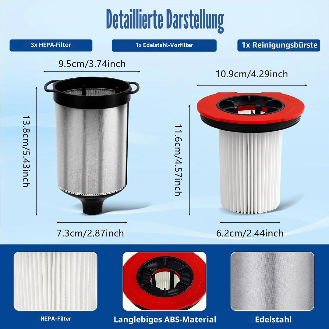 12050162 Ersatzfilter & Zubehör-Kit für Bosch Unlimited 10 / Unlimited 9 Akku-Staubsauger BKS1051GQC