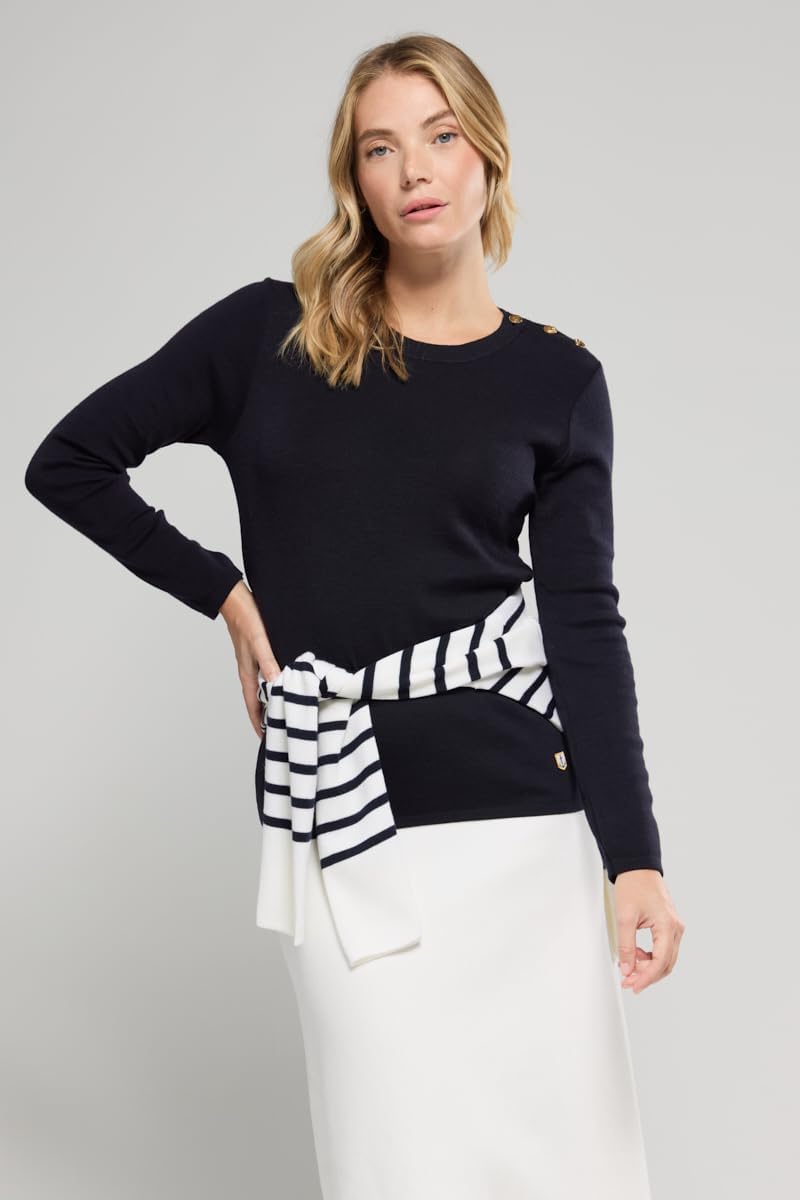Armor Lux Damen Pull Marin uray Homme Pullover, Blau (D85 Rich Navy D85), 42 (Herstellergrösse: 4)