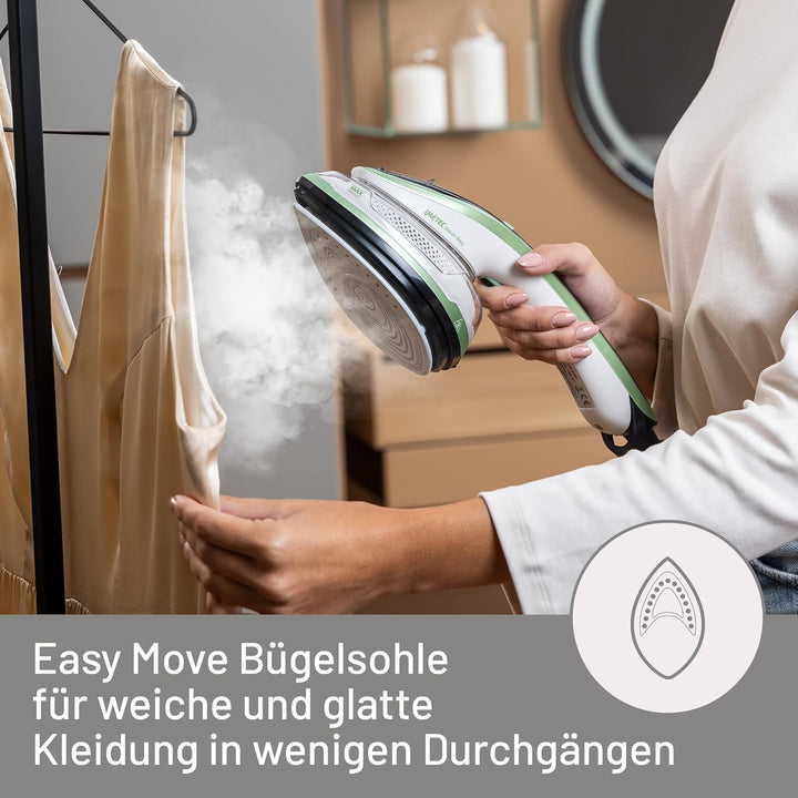 Imetec Steam Easy Dampfbügeleisen, tragbar, vertikales und horizontales Bügeln, Keramiksohle, dreifa