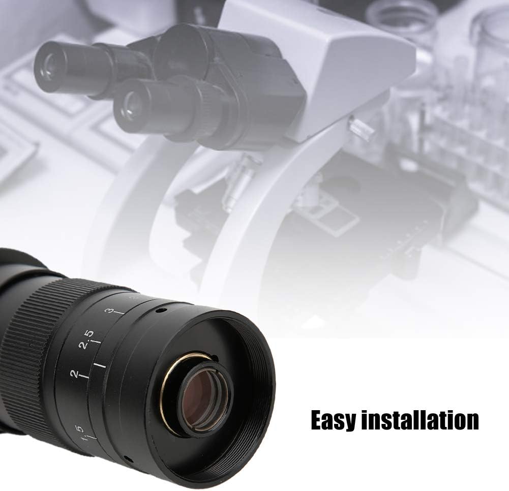 Topyond C-Mount-Objektiv, ABS, 300-fach Verstellbares 25-mm-Zoom-C-Mount-Objektiv, 0.7- Bis 4.5-fach