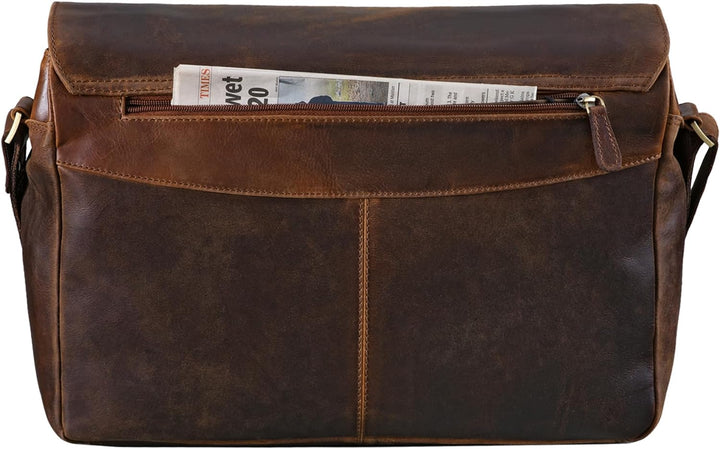 STILORD 'Lonzo' Vintage Umhängetasche echtes Büffel-Leder Messenger Bag für Herren und Damen Unitasc