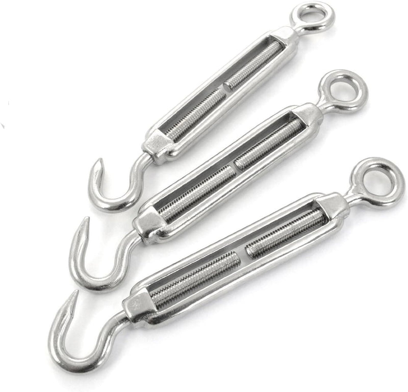 200m EDELSTAHLSEIL SET 2mm 7x7+6 x SEILKLEMMEN V4A+2 x SPANNSCHLOSS HAKEN - ÖSE Stahlseil Inox VA Se