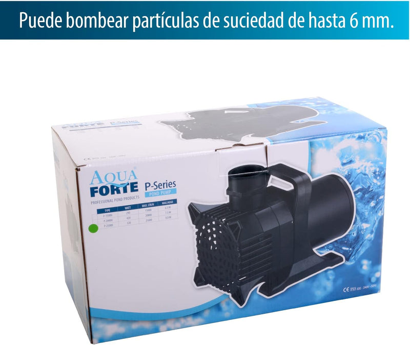 AquaForte P-25.000 Teichpumpe, 520 Watt, Maximale Durchfluss 25 m3/Stunde, maximale Förderhöhe 8 Met