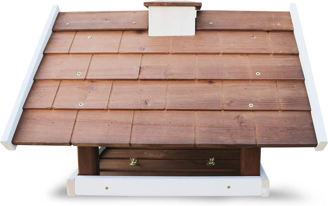 HABAU Vogelhaus Kanada 2", zerlegt, mit Futtersilo und Ständer, 55 x 48 x 37 cm