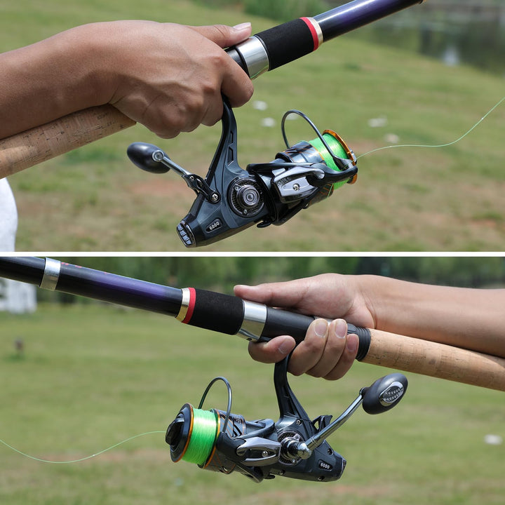 Sougayilang Karpfen Angelrolle 5 + 1 Abgeschirmt Edelstahl BB-Carbon Fiber Drag Freilaufrolle Karpfe