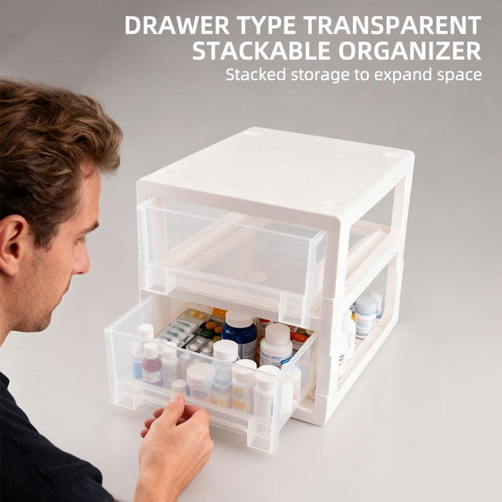 Schubladenbox Schreibtisch Organizer Schubladeneinheit Kunststoff Stapelbare Schubladenboxen Schubla