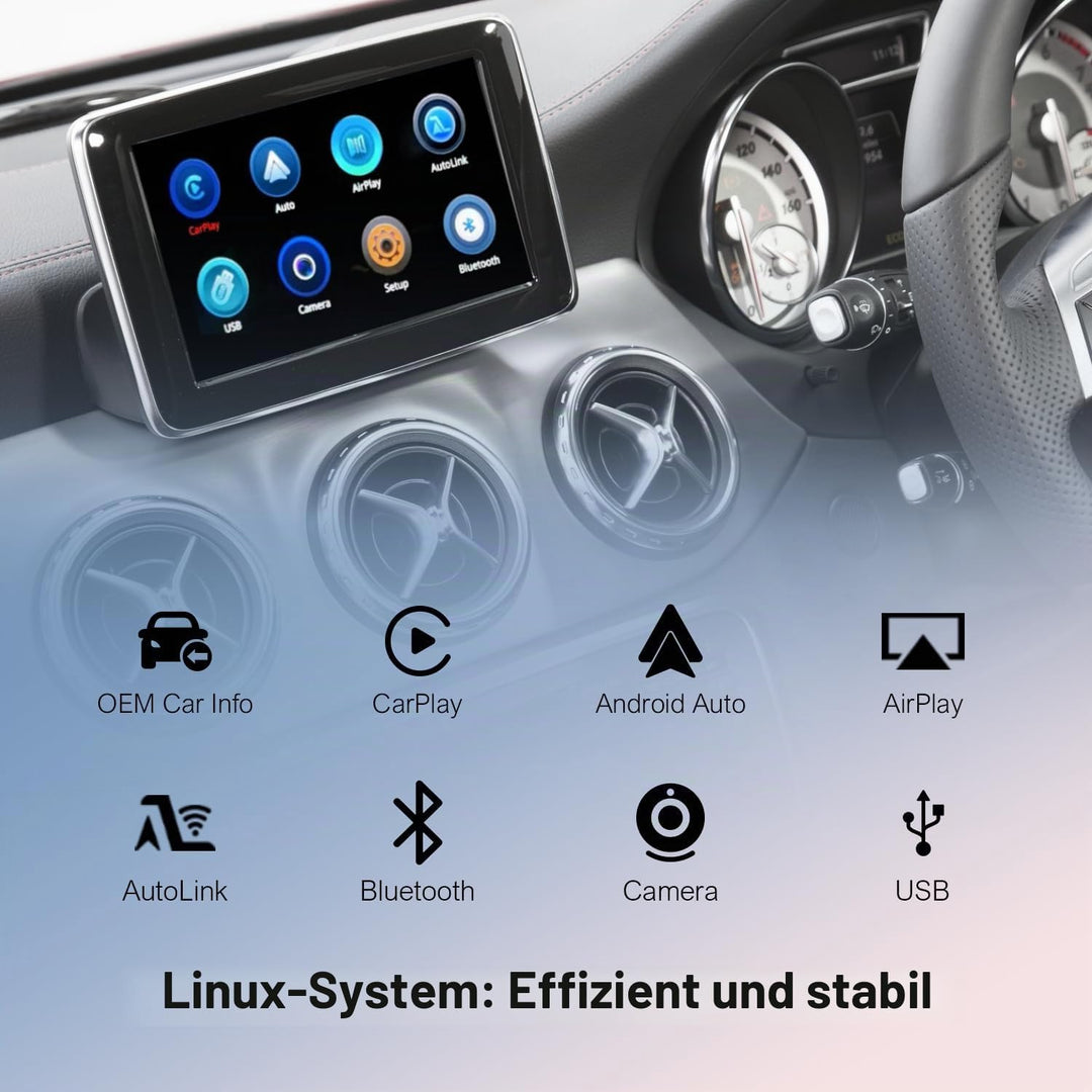Wireless CarPlay Nachrüst-Kit für Mercedes-Benz A/CLA/GLA/B/C/E/G/SL/V-Klasse (2014–2019) mit NTG 5.