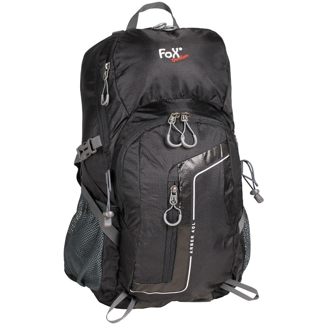 MFH Rucksack Arber 40 Daypack Trekkingrucksack Wanderrucksack Sportrucksack (Schwarz)