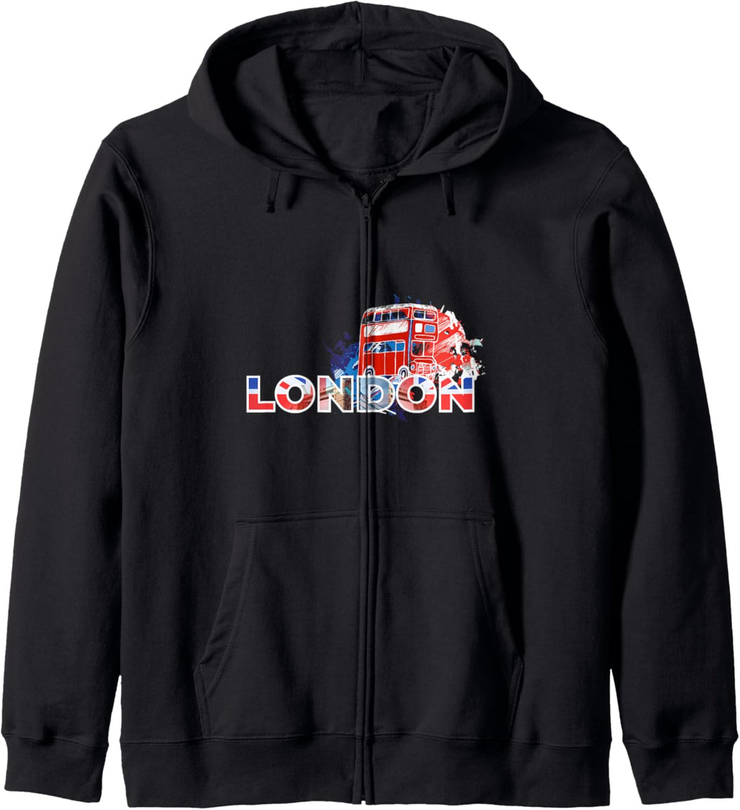 London Double Decker Bus Graffiti Kapuzenjacke
