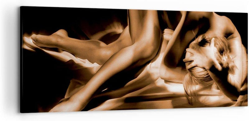 Wandbilder Dekoration Wohnzimmer Nackte Frau Akt Modell Photofitness Bilder auf Leinwand 120x50cm Le