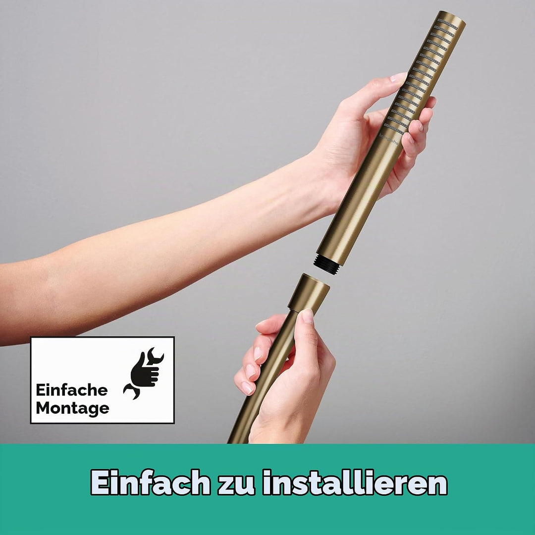 hansgrohe Pulsify S - wassersparender Duschkopf 5,4 l/min (EcoSmart+), Handbrause mit 1 Strahlart (P