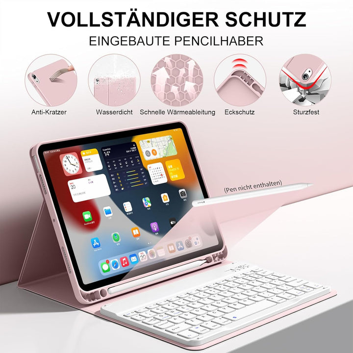 Tastatur Hülle für iPad Air 11 Zoll M3/M2 (2025/2024), iPad Air 5./4. Generation 2022/2020 10,9 Zoll