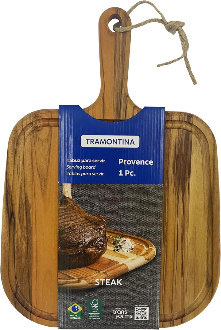 Tramontina - Servierbrett Provence, 40 x 28 x 1,8 cm, Teakholz