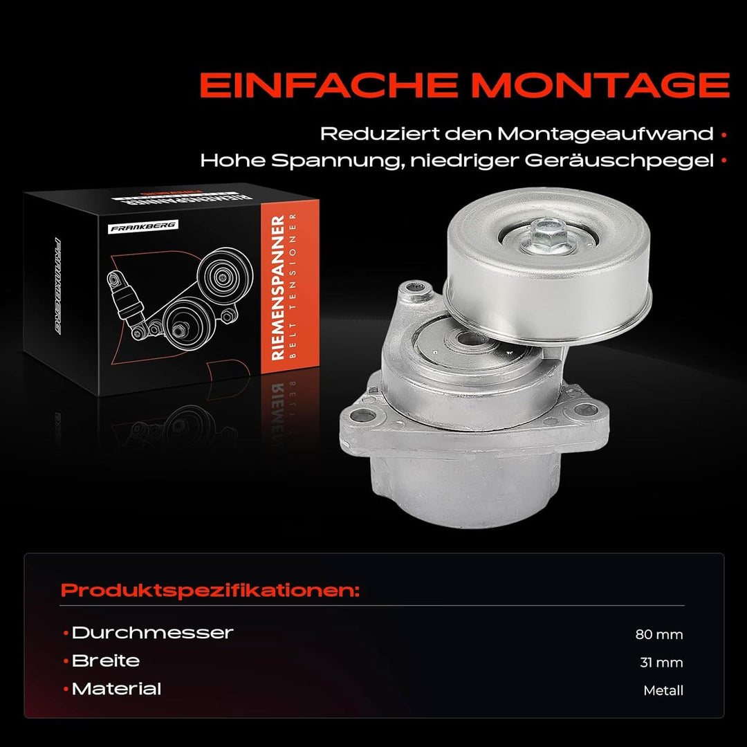 Frankberg Spannrolle Riemenspanner Kompatibel für Altima L31 L32 Rogue X-Trail T30 2.0L 2.5L Benzin