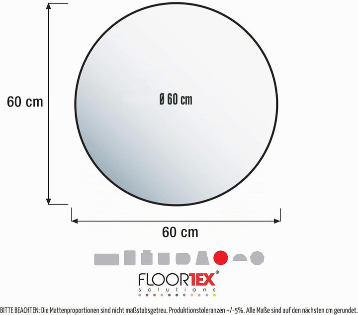Floortex Bodenschutzmatte | Bürostuhlunterlage ultimat | 60 cm Durchmesser | aus Original-Floortex-P