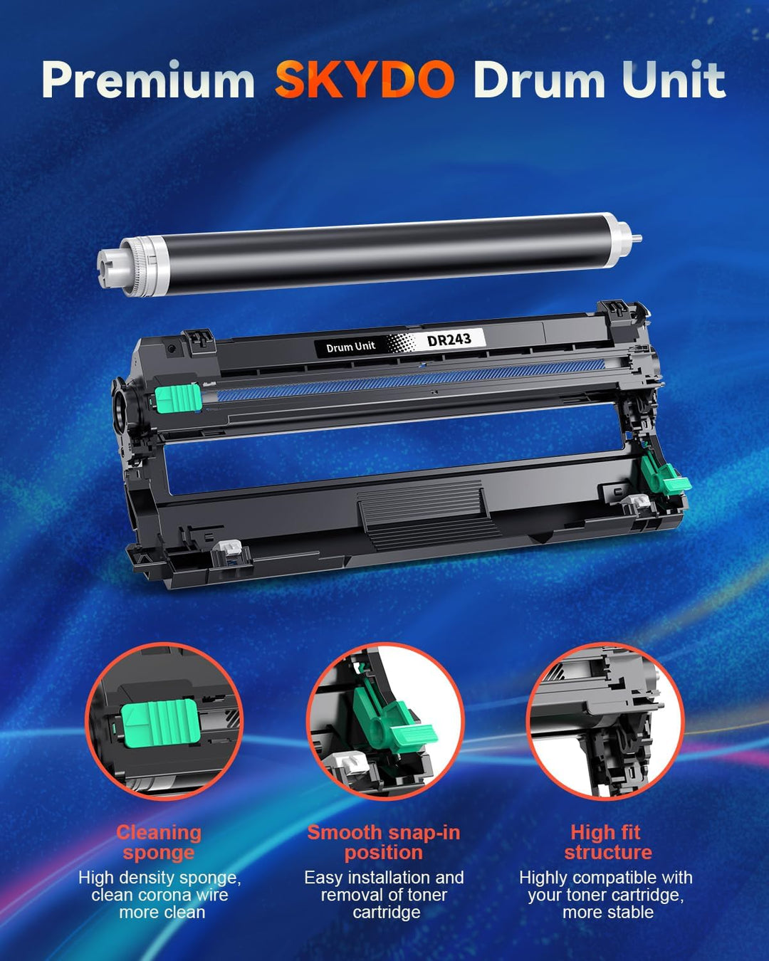 DR243 DR243 Trommeleinhei kompatibel für Brother MFC-L3700Series DCP-L3500Series MFC-L3770CW MFC-L37