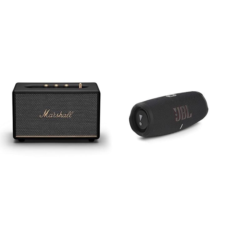 Marshall Acton III Bluetooth-Lautsprecher, Kabellos – Schwarz & JBL Charge 5 Bluetooth-Lautsprecher