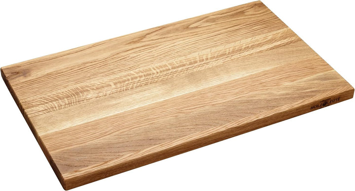 Holzschneidebrett rechteckig Eichenholz, Schneidebrett für die Küche, aus robuster Eiche, mit Saftri