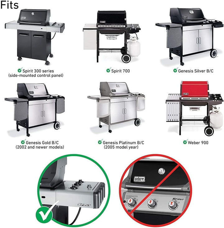 GFTIME 7508 71CM Brenner Ersatzteil für Weber Spirit E310 E320 (2007-2012 mit seitlichen Brennerknöp