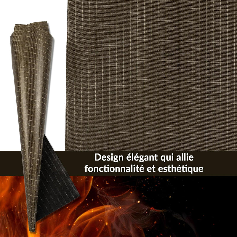 FireMat Gold Edition (150x100cm) feuerfeste Unterlage Premium Version – rutschfest - Lapitron / para