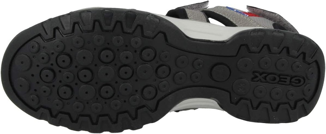 Geox Jungen J Borealis Boy BSandalen 29 EU Grey Red, 29 EU Grey Red