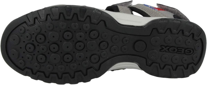 Geox Jungen J Borealis Boy BSandalen 29 EU Grey Red, 29 EU Grey Red