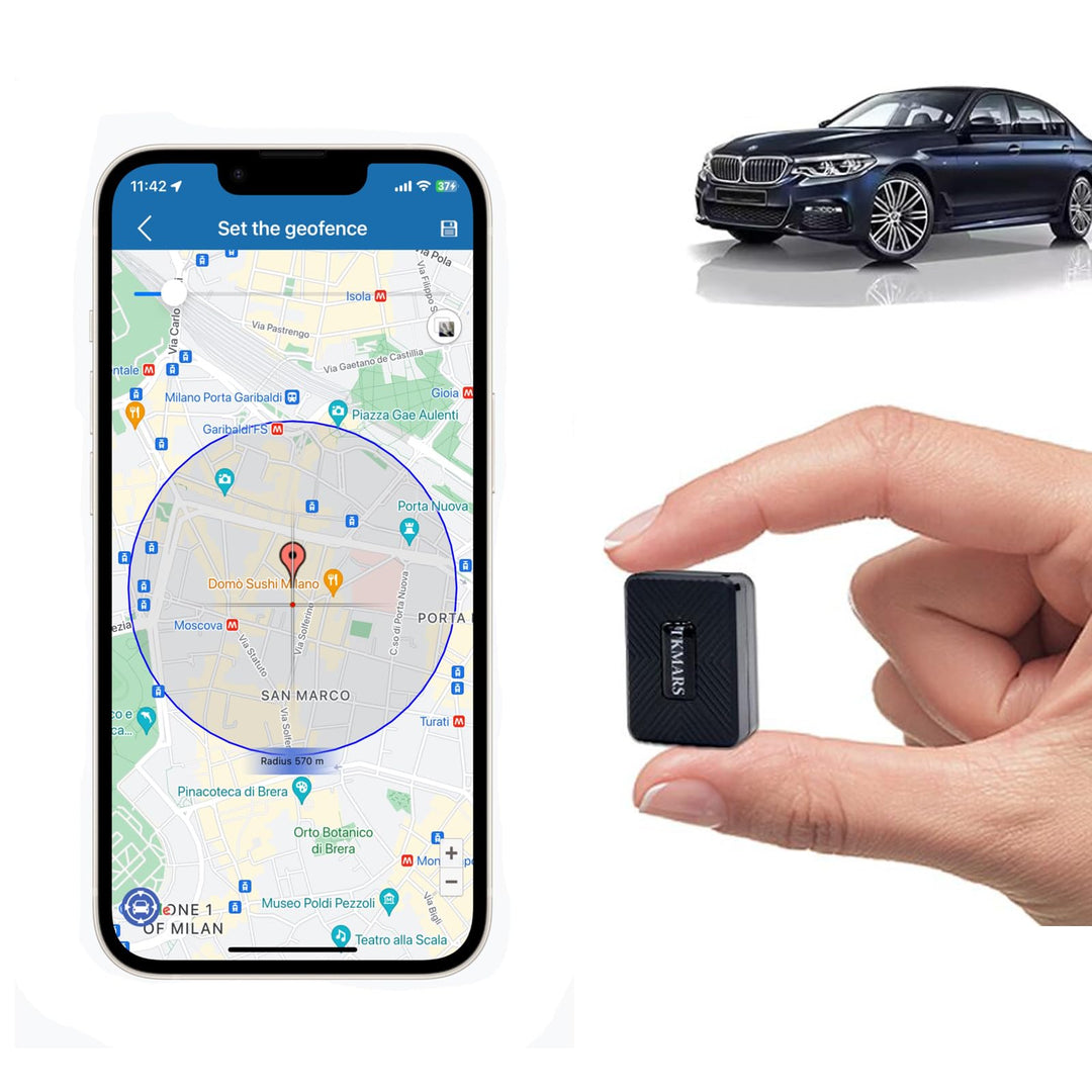 TKMARS GPS Tracker Device GPS Tracker Mini Starker Magnet, Wasserdicht, Standby-Zeit bis zu 25 Tage