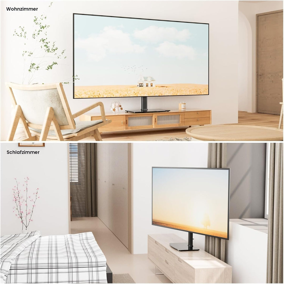 Universal schwenkbarer TV-Ständer/Tischfuss TV-Ständer 40 bis 86 Zoll TVs 110 Grad schwenkbar, 5 Stu