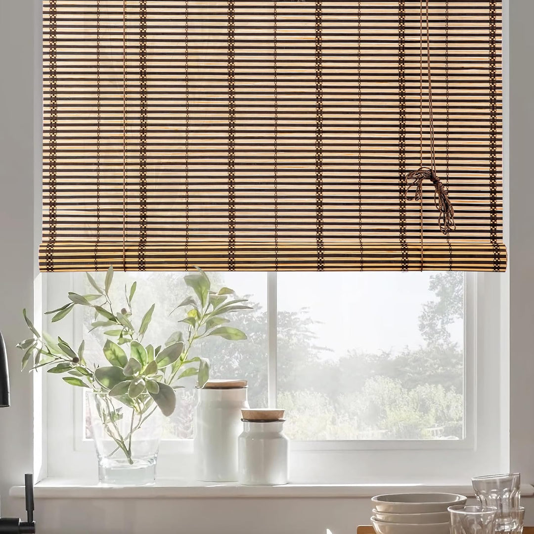 Cy.curtain bright Bambusrollo Bambus Rollo Sonnenschutz und Sichtschutz Rollo,für Fenster und Braun