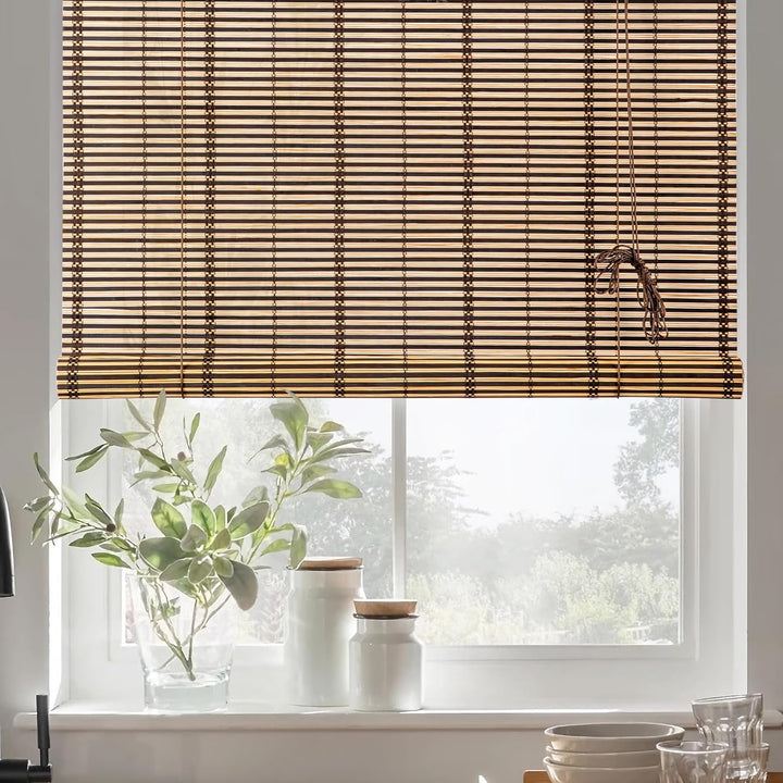 Cy.curtain bright Bambusrollo Bambus Rollo Sonnenschutz und Sichtschutz Rollo,für Fenster und Braun