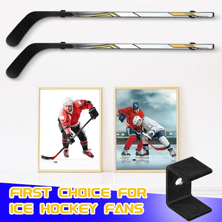 6 Stück Hockeyschlägerhalter schwarz Hockeyschläger Display Aufhänger Eishockeyschläger Wandhalterun