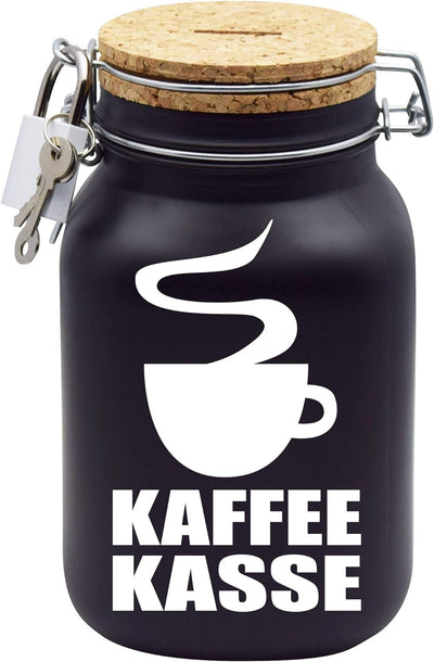 Spardose Kaffeekasse Geld Geschenk Idee Schwarz XL