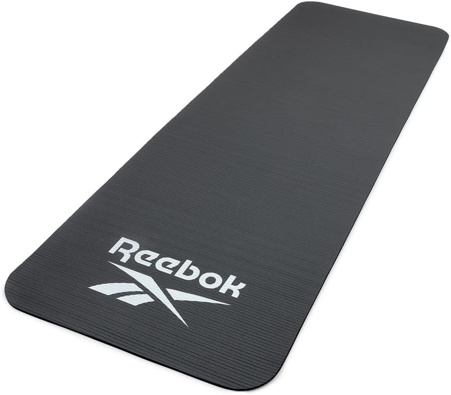 Reebok Trainingsmatte - Rutschfeste Gymnastikmatte aus natürlichem Gummi in 7mm, 10mm, 15mm und vers