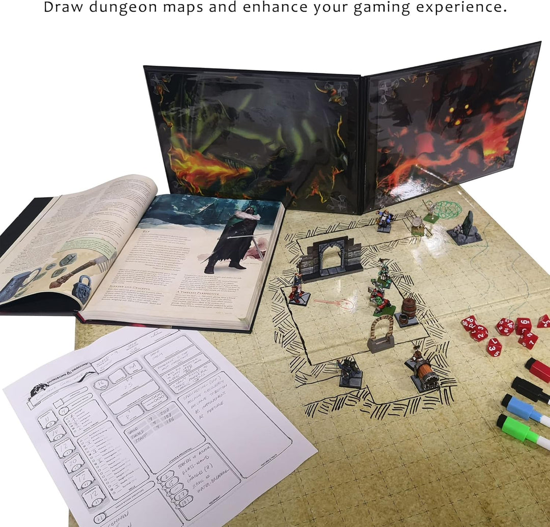 Summoning Dungeon Grid Board| UNENTBHRLICHES Rollenspiele – Kriegsspiele - Brettspiele Accesorie | K