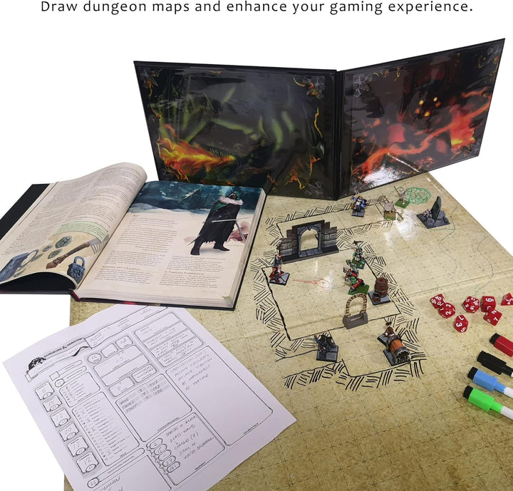 Summoning Dungeon Grid Board| UNENTBHRLICHES Rollenspiele – Kriegsspiele - Brettspiele Accesorie | K