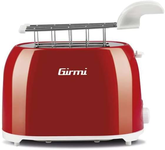 Girmi TP10 Toaster, 750 W, Edelstahlzange, 7 Kochstufen, Krümelauffangschale, automatische Abschaltu