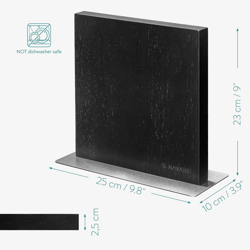 Navaris Messerhalter doppelseitig magnetisch aus Kautschuk - Magnet Messerblock Messerbrett Magnetha