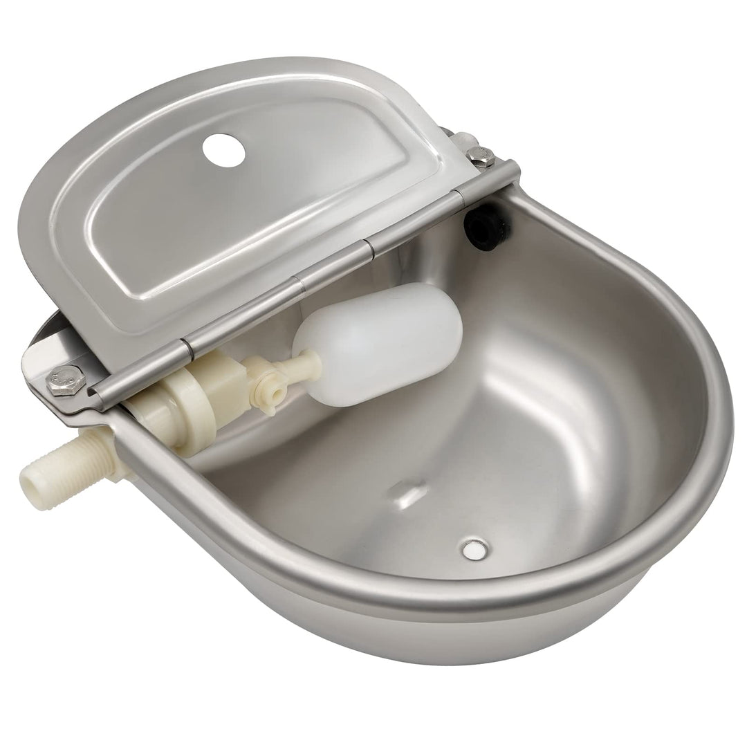 Automatischer Wassernapf aus Edelstahl mit Schwimmerventil, Wassertrog für Vieh, Hunde, Ziegen, Schw