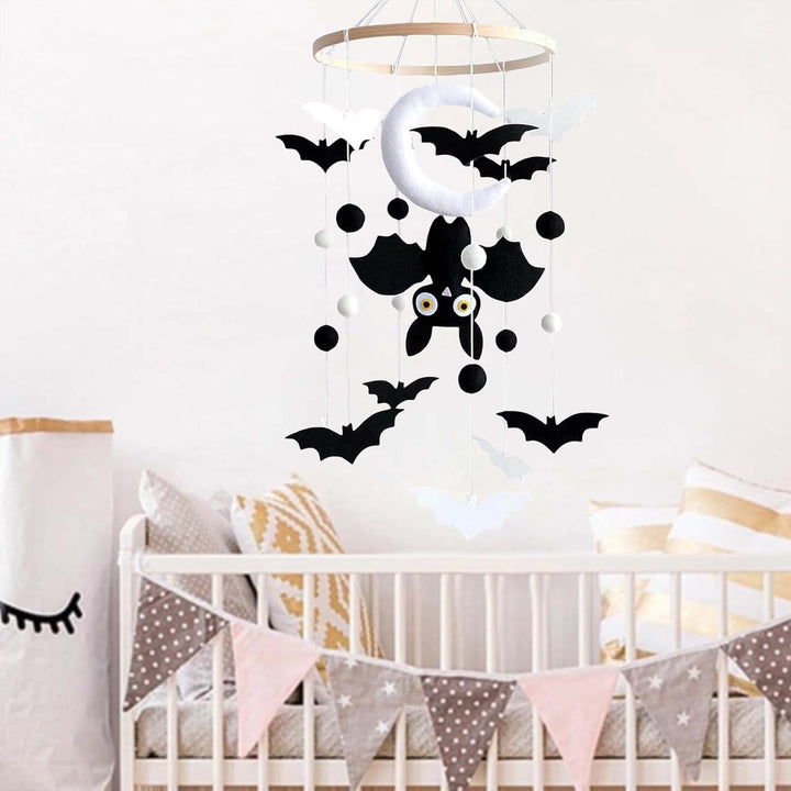 Mobile Baby Bettglocke mit Schwarze Fledermaus Hängende Mobile Windspiel für Babybett Kinderbett Hal