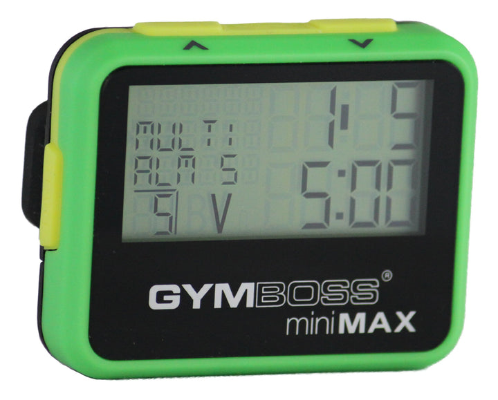 Gymboss Minimax Intervallzeitgeber Und Stoppuhr Grün-Gelb Softbeschichtung