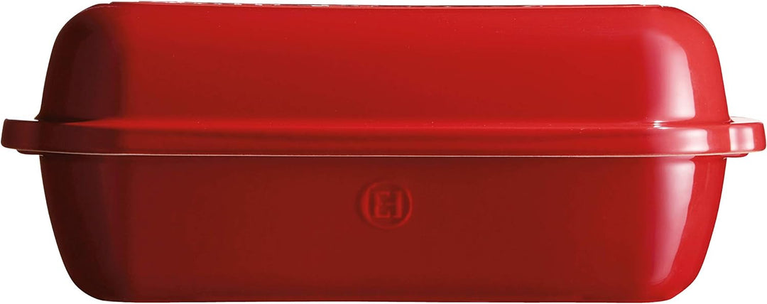 Emile Henry 349503 - Rustikale Brotform aus Keramik, Rot (Grand Cru), 39 x 16,5 x 15 cm Grand Cru Si