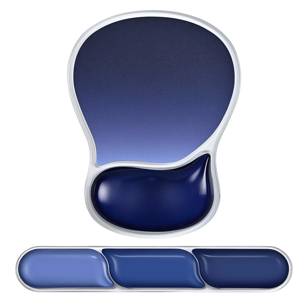EooCoo Ergonomisches Mauspad mit Gel Handauflage + Handballenauflage Tastatur Satz, Gaming Mousepad