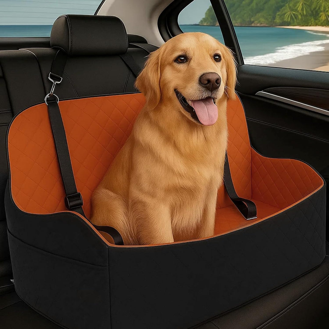 Hunde Autositz für grosse & mittelgrosse Hunde bis 25 kg | Autositze mit Dicker Polsterung, Sicherhe