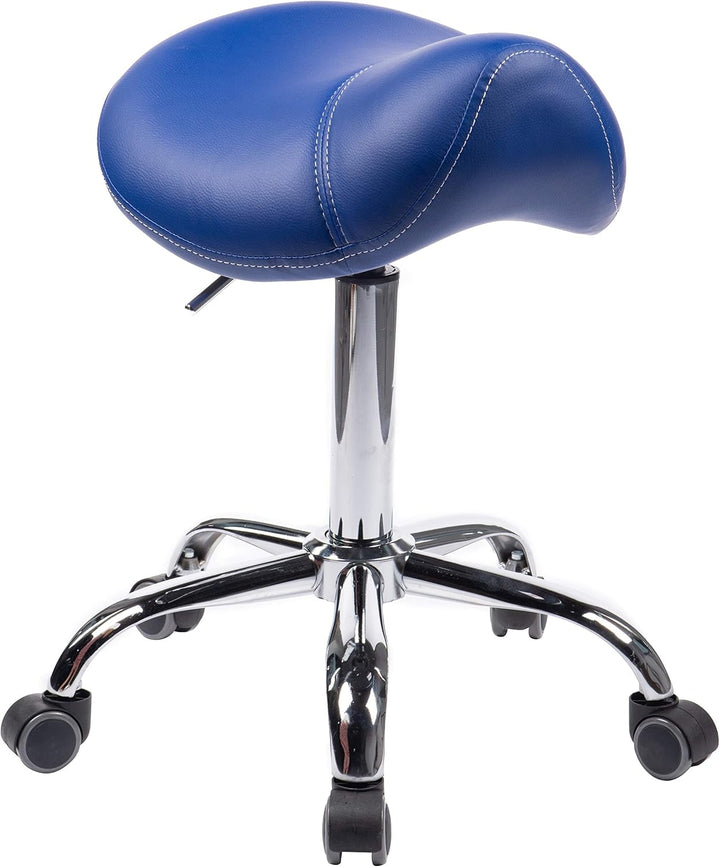 1stuff® Sattelhocker Sattelstuhl MULY - Sitzhöhe bis ca. 74cm - ergonomischer Rollhocker Bürohocker