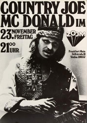 Country Joe Mc Donald - The Paris Sessions, Frankfurt 1973 » Konzertplakat/Premium Poster | Live Kon