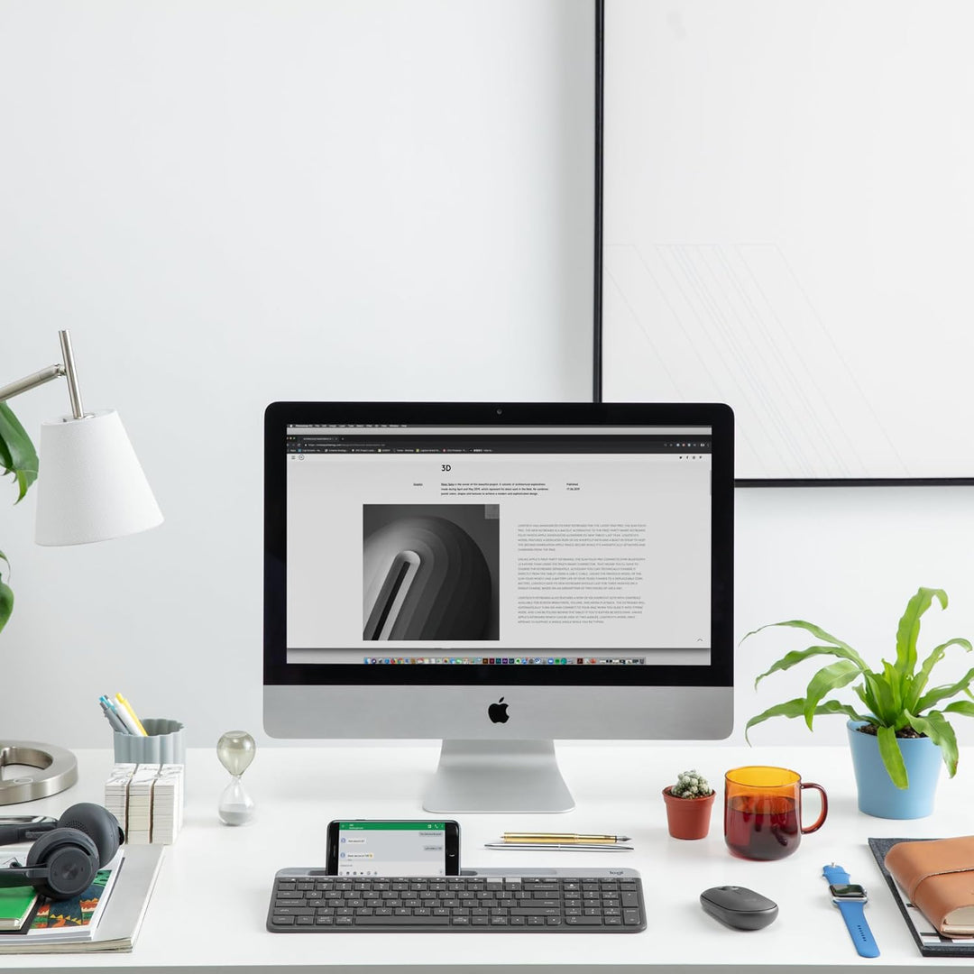 Logitech POP Mouse, kompakte und mobile kabellose Bluetooth-Maus mit programmierbaren Tasten und lei
