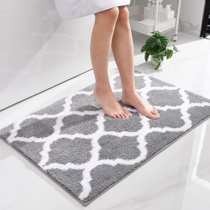 Homaxy rutschfest Badematte Badezimmerteppich Waschbar Hochflor Badteppich Flauschige Mikrofaser Bad